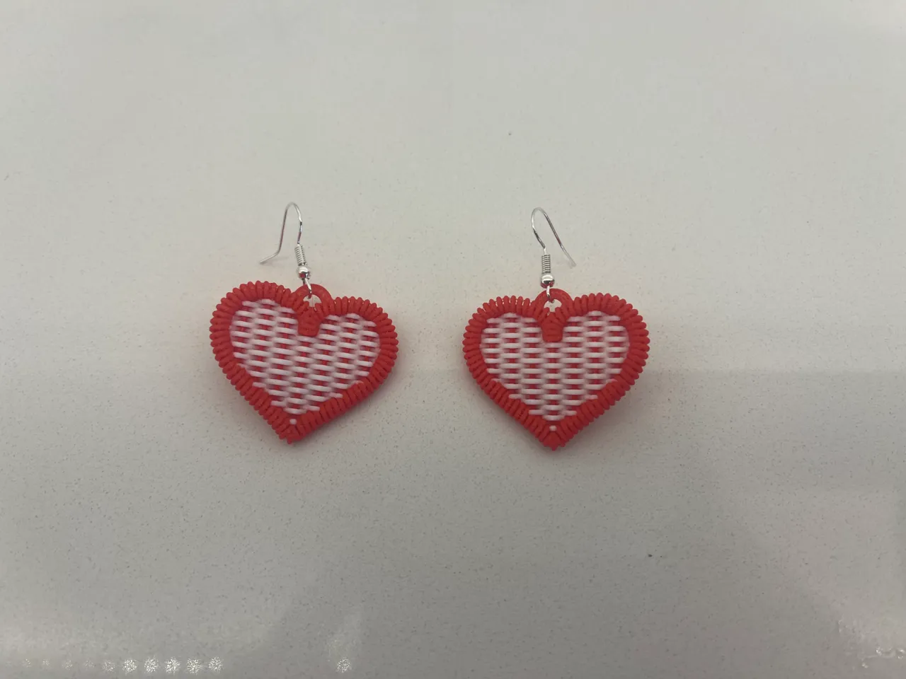 Valentine's Woven Heart Earrings view 3