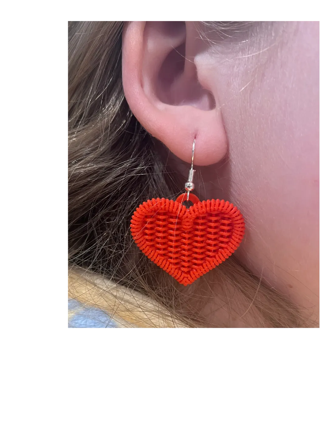 Valentine's Woven Heart Earrings view 2