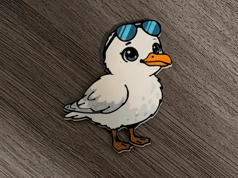 Seagull wearing sunglasses