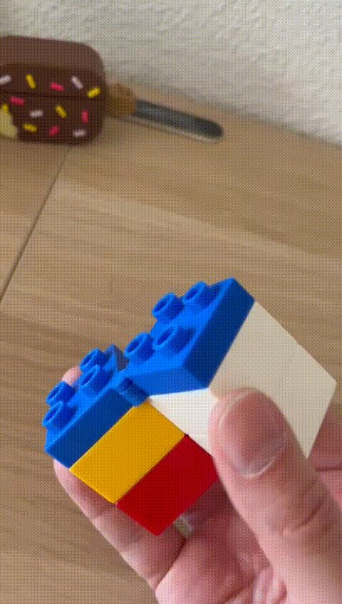 Compatible Hinge part for Danish Toy Brick system