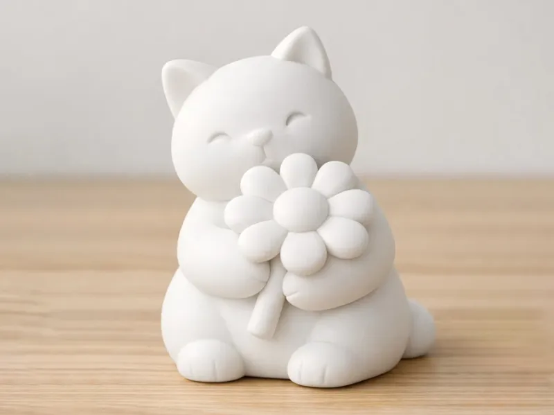 小猫捧花