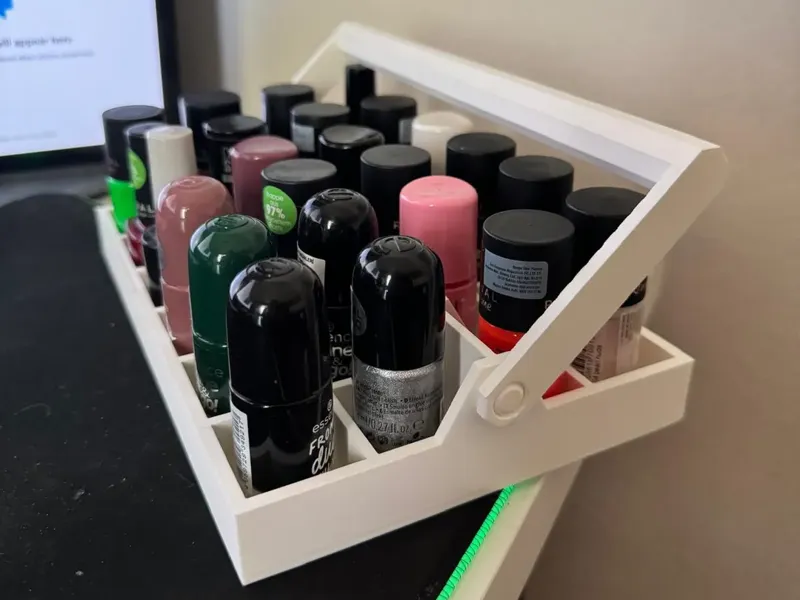 Nail Polish Tray with Print-In-Place Handle