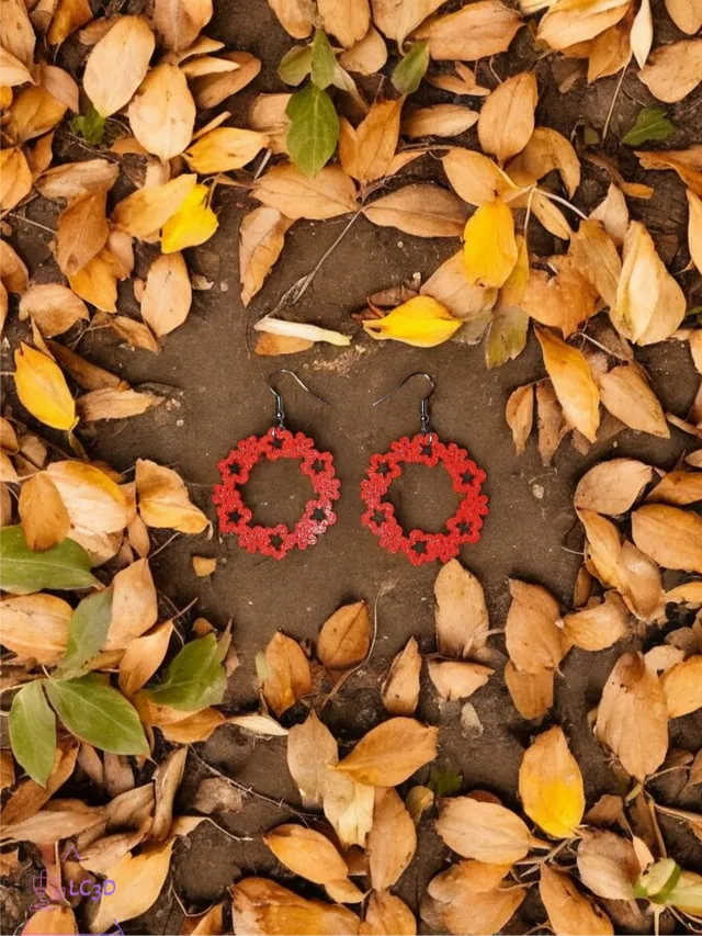 Wreath of flowers earrings