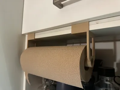 clamped hanging kitchen paper holder, 38mm board