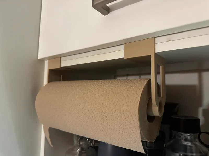 clamped hanging kitchen paper holder, 38mm board
