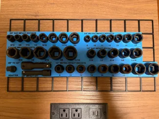 Gridfinity 3/8" & 1/2" Impact Socket Holder