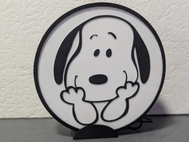 Snoopy-Motiveinsatz für Ringlichtlampe