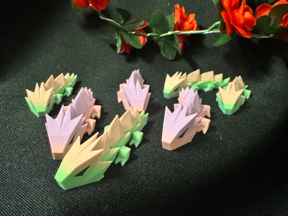 Mini Flexi Crystal Shard Dragon - Free 3D Print Model - MakerWorld
