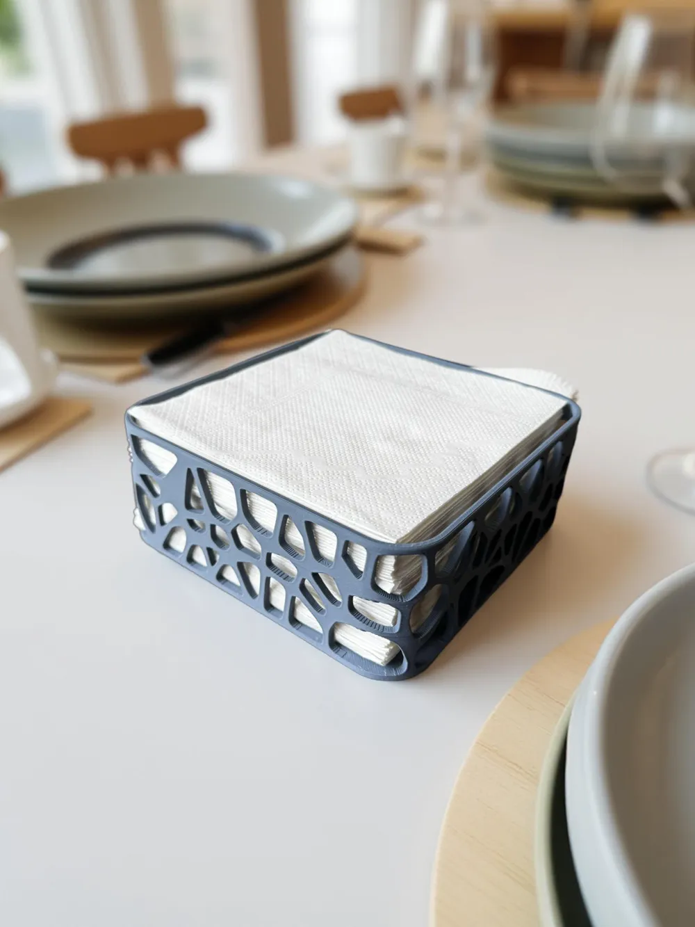 Modern Napkin Holder with Organic Design - MakerWorld 3D Model | 3Drop