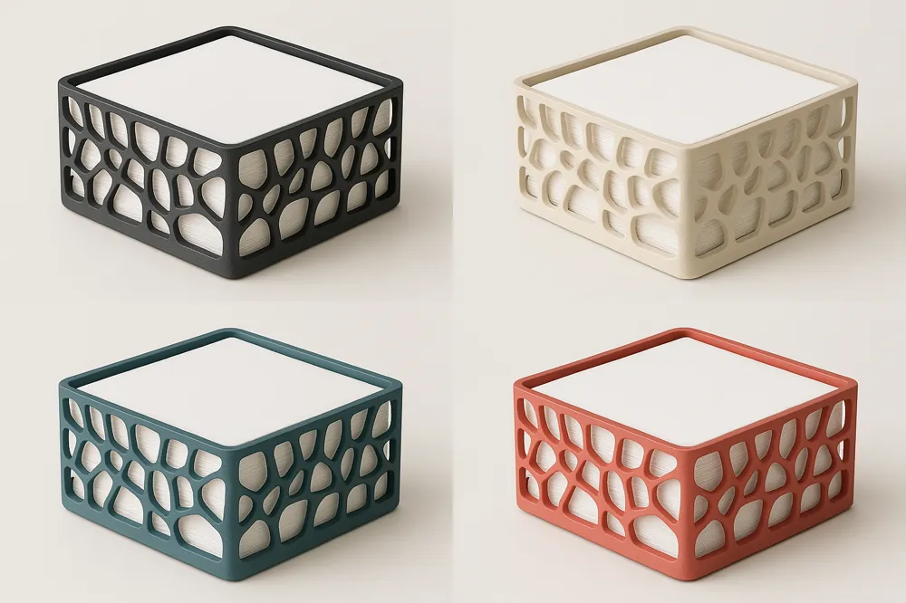 Modern Napkin Holder with Organic Design - MakerWorld 3D Model | 3Drop