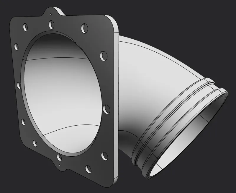 3D Printer Exhaust Adapter (P1S, X1C)