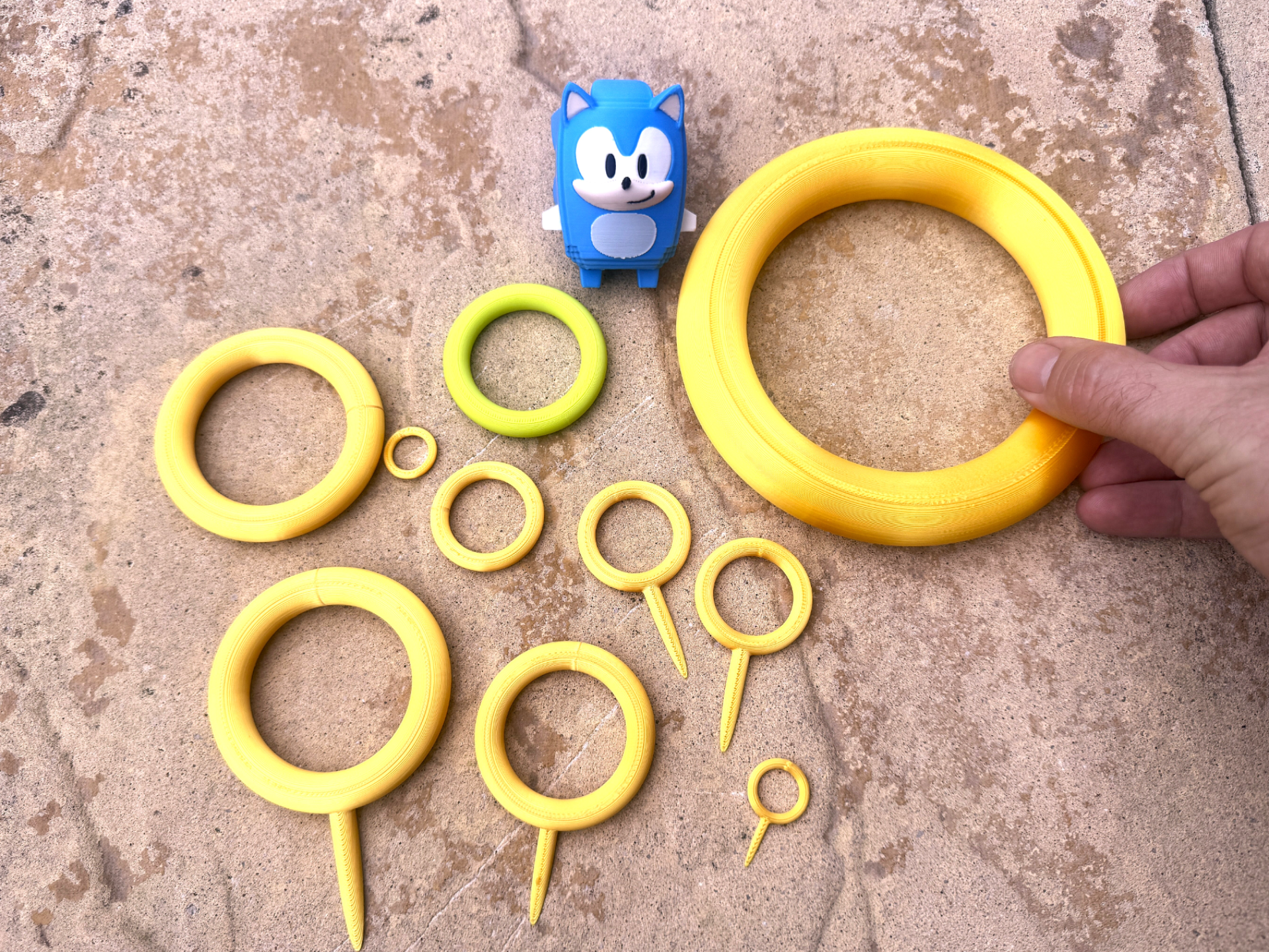 Sonic Rings - 3D printed Decor, in stock in India