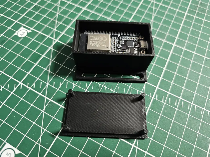 ESP32-WROOM-32 enclosure with mounting tabs