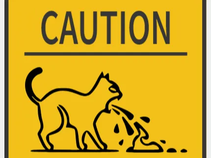 MakerLab-Sign: Caution Cat Vomit