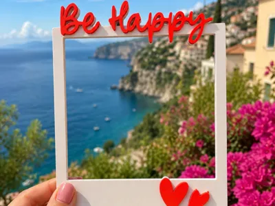Polaroid Photo Frame Be Happy
