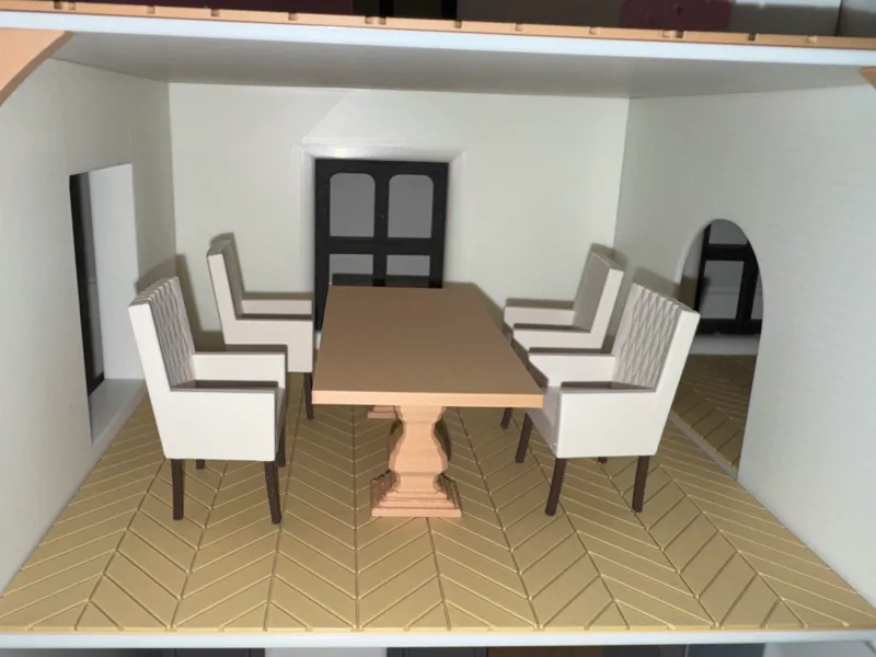 Chevron Dollhouse Floor