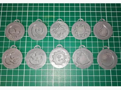 Skylanders Elements Logos Keychains