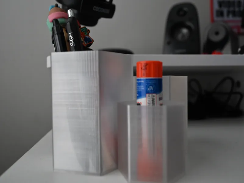 Three slot hexagon desk organizer