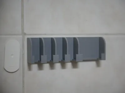 Wall Toothbrush Holder with Razor Blade Add-On
