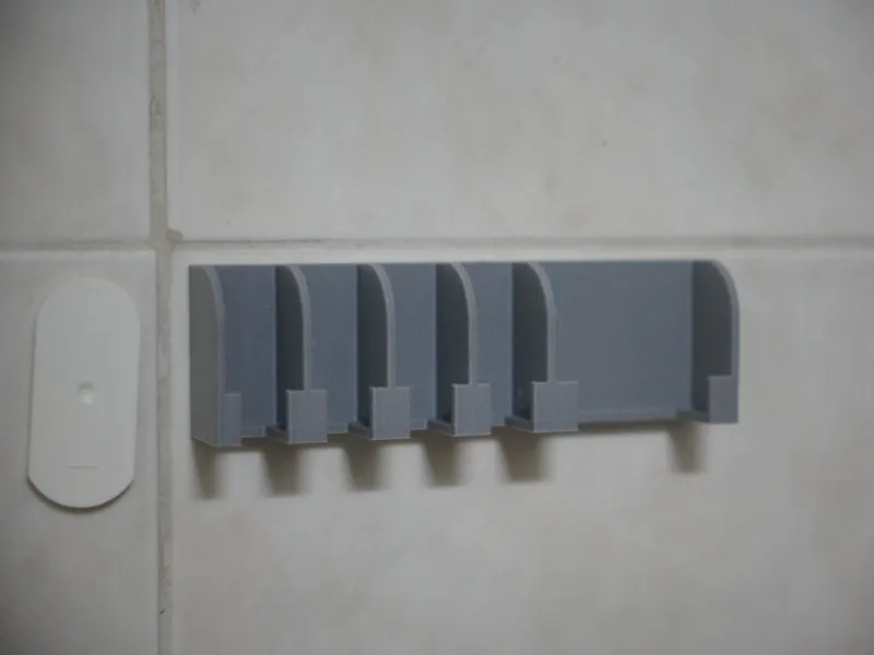 Wall Toothbrush Holder with Razor Blade Add-On