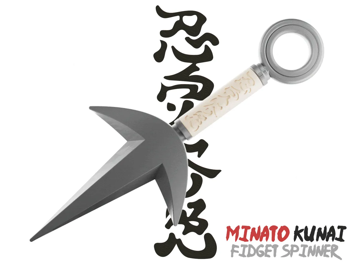 Minato Kunai Fidget Spinner by Trambusto MakerWorld: Download Free 3D Models - 3D model önizlemesi