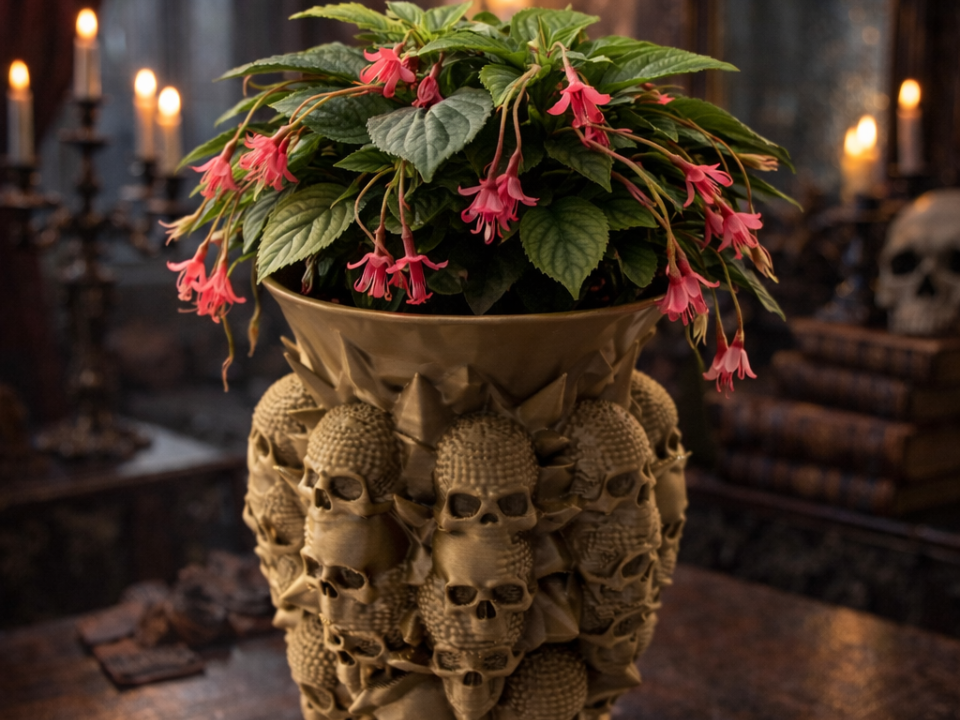 Totenkopf Vase