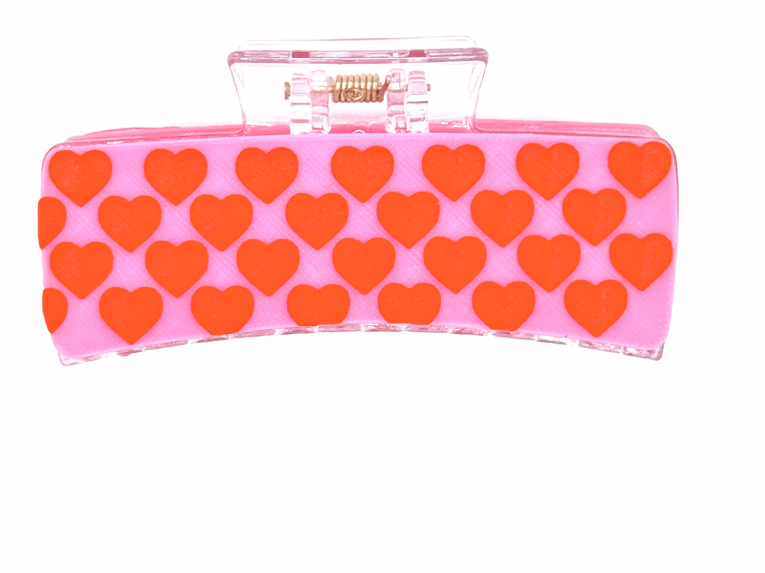 Claw clip Plates: Heart Pattern