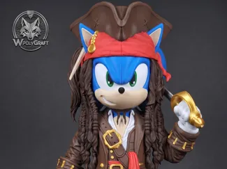 Sonic x Captain Jack Sparrow No AMS|Multi-Part|3MF