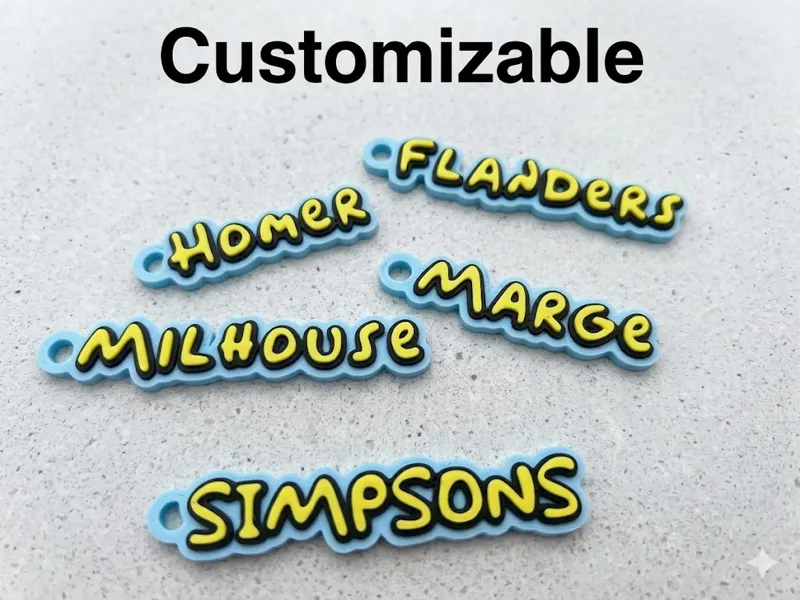 Simpson Font Keychain