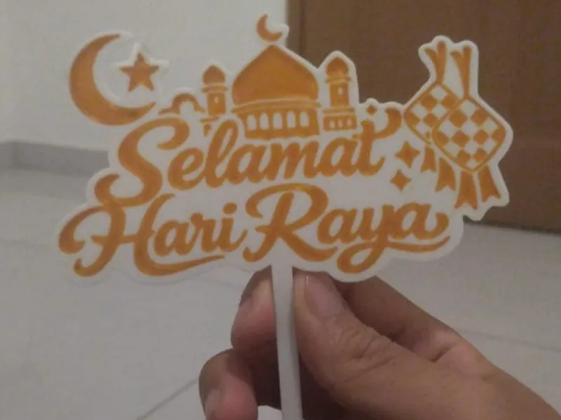 Selamat Hari Raya Cake Topper (AMS or Vinyl)