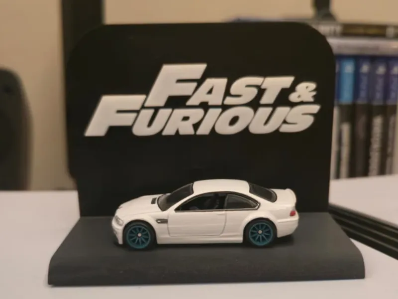 Model Car Stand with Movie Theme