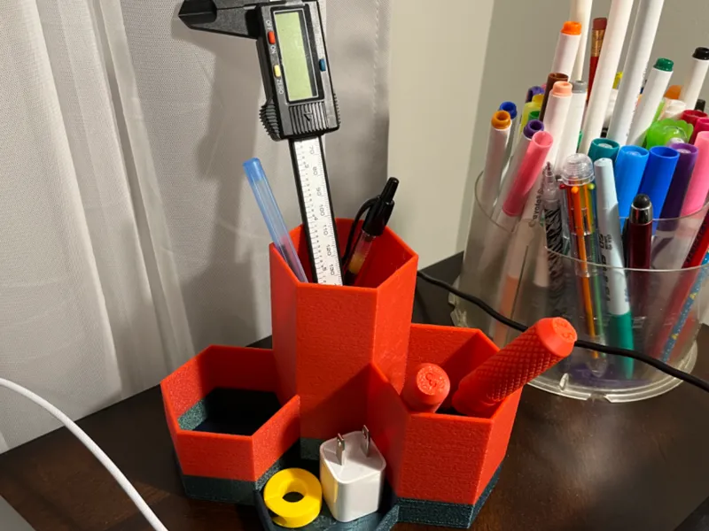 Minimalist Hexagon Stationery Organizer