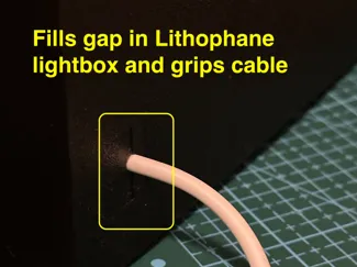 MakerLab Lithophane Lightbox cable grip / plug