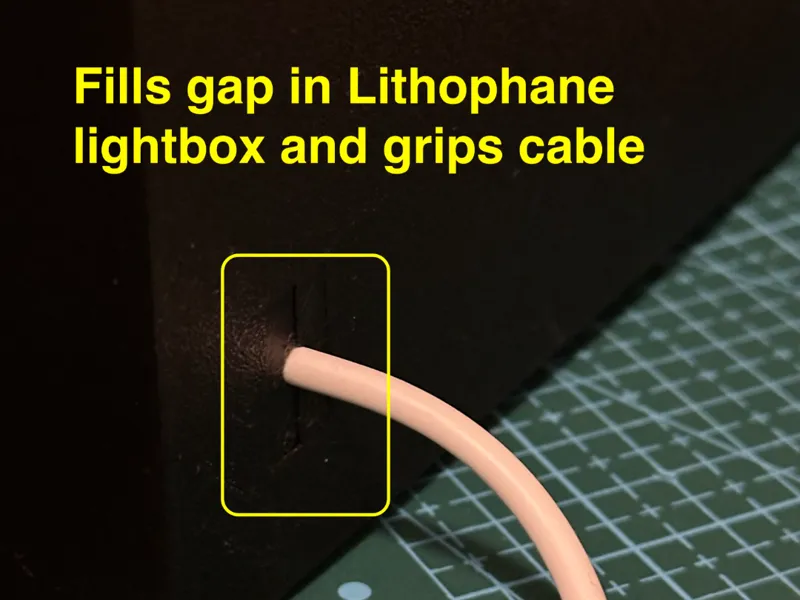 MakerLab Lithophane Lightbox cable grip / plug