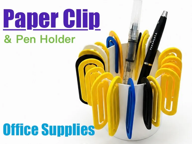 Paper Clip Pen Holder–Desk Organizer Set \ 回形针笔筒收纳