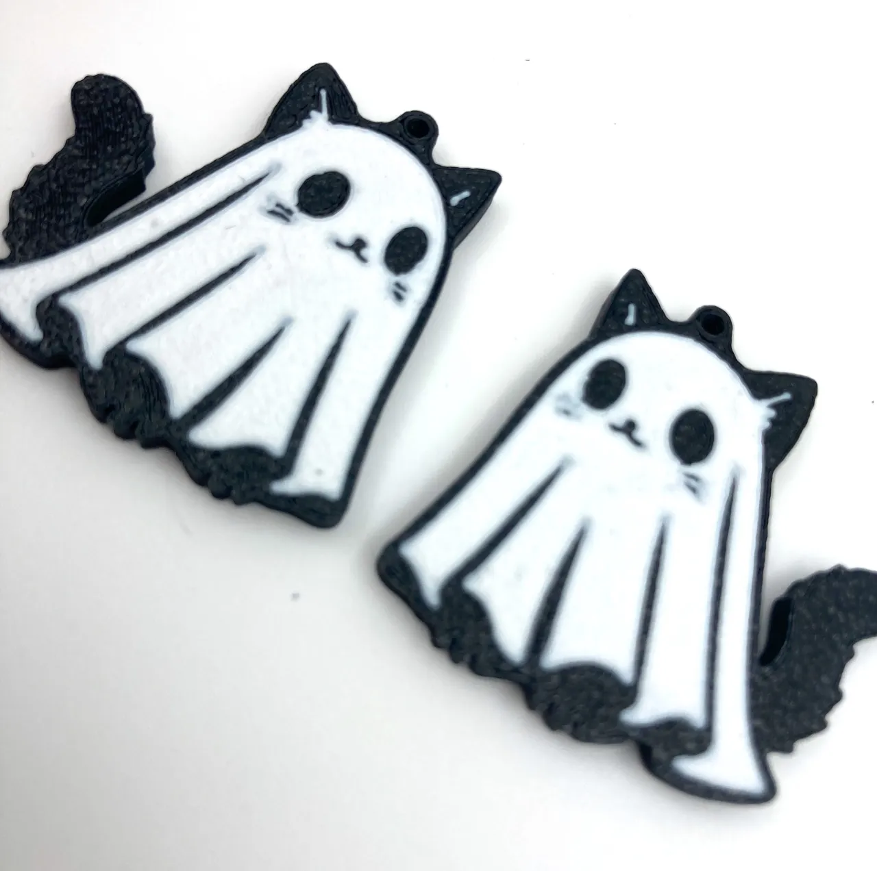 Halloween Ghost Cat Earrings / Pendientes Gato view 4