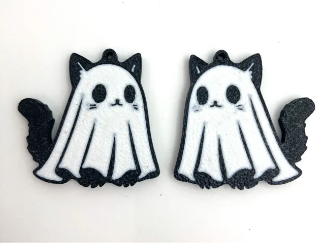 Halloween Ghost Cat Earrings / Pendientes Gato