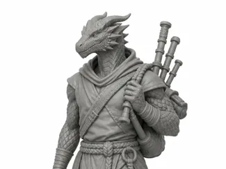 Dragonborn Monk mit Dudelsack