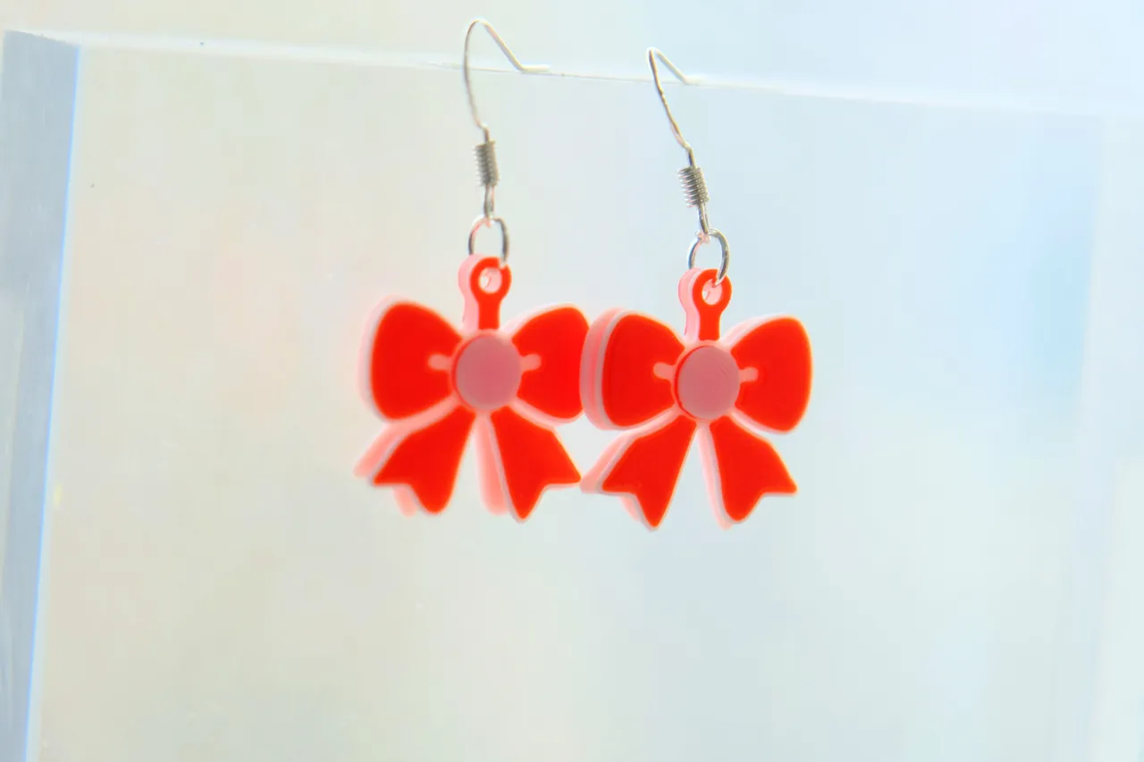 Kawaii Pastel Bow Earrings view 4