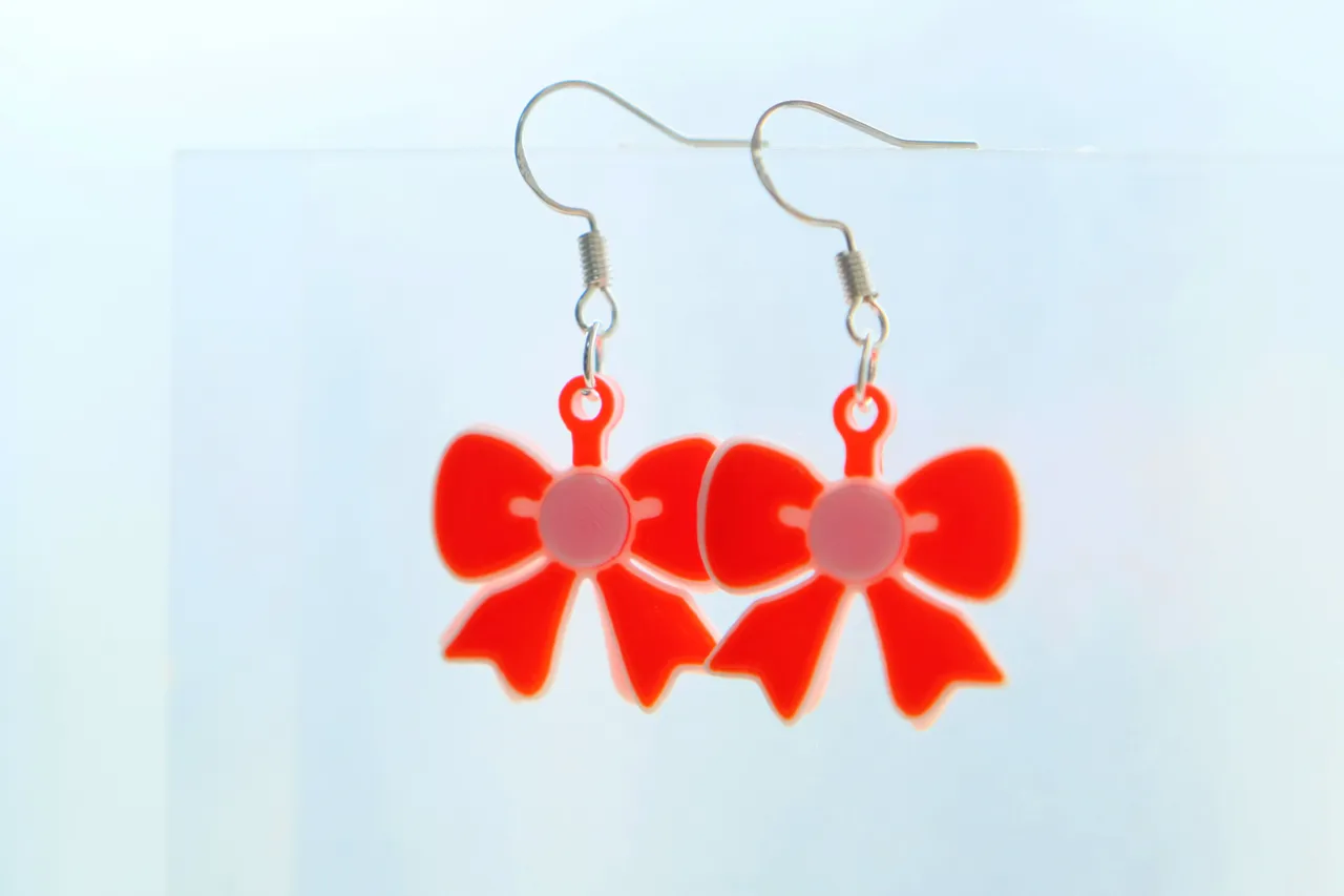 Kawaii Pastel Bow Earrings view 2