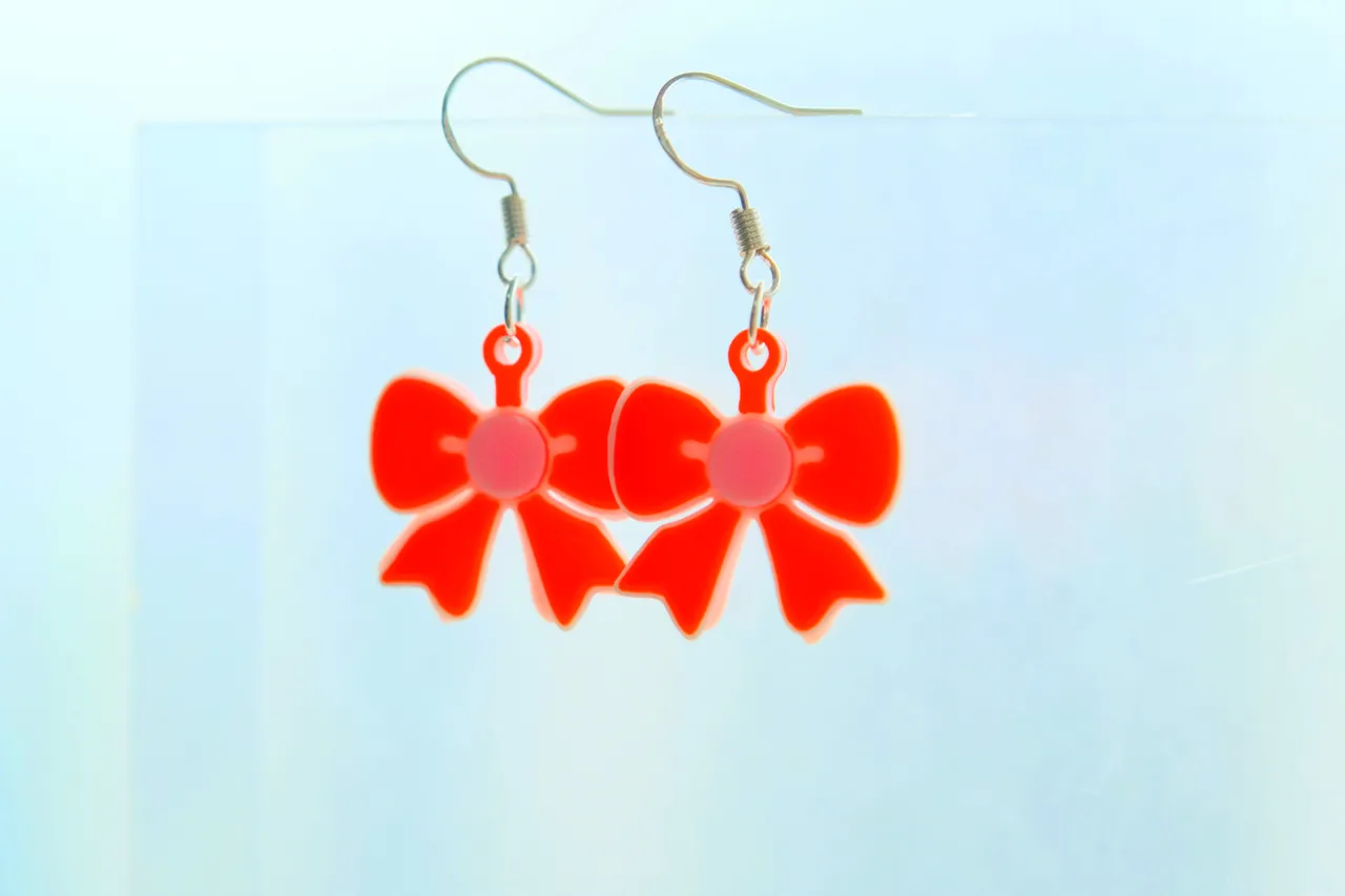 Kawaii Pastel Bow Earrings view 3