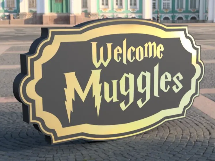 Sign Welcome Moggles Harry Potter