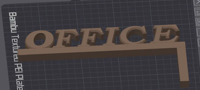 Office sign for doorway corner