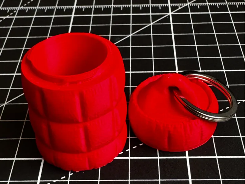 Keychain Stash Jar travel vitamin container EDC