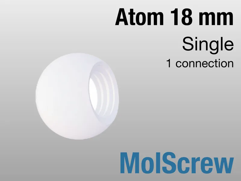 MolScrew: Atom 18 mm single 1 connection