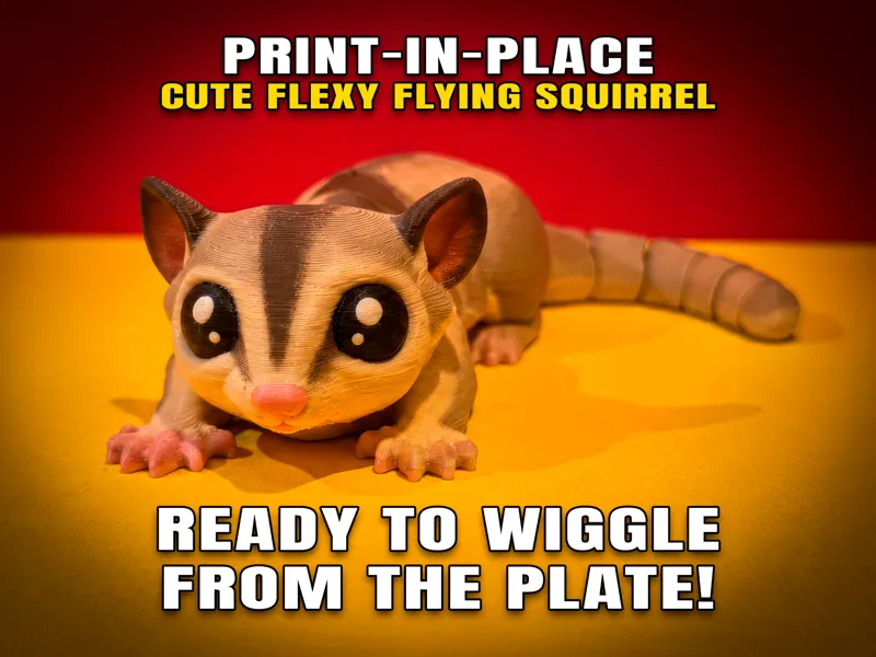 Flexy Flying Squirrel (Articulated Fidget Toy)