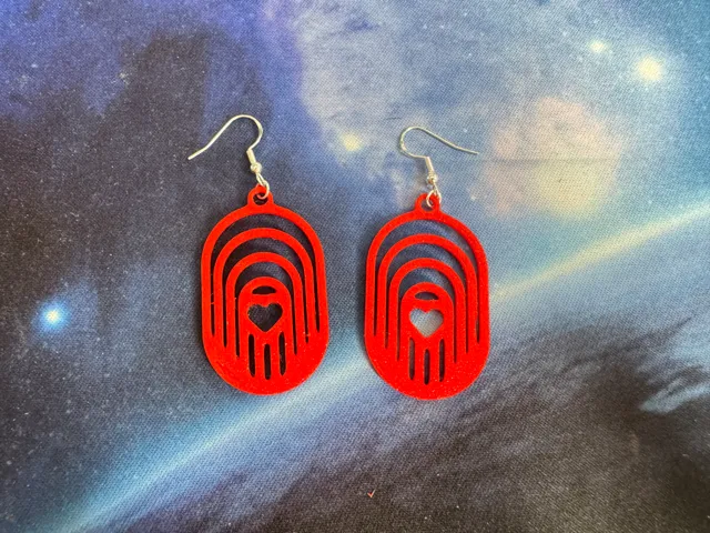 Heart curve Geometric Earrings
