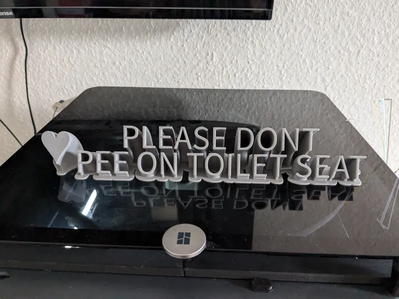 Please don't pee on toilet seat. Bahtroom Decor