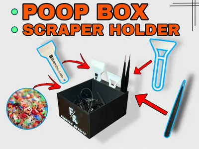 Scraper Holder and Poop Chute
