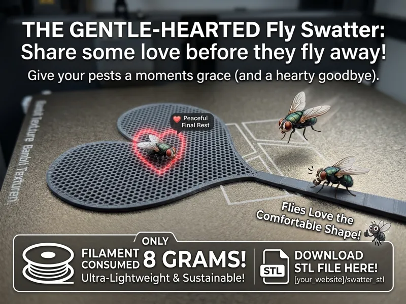 Heart-Beat Compassionate Swatter – The Fly-Friend